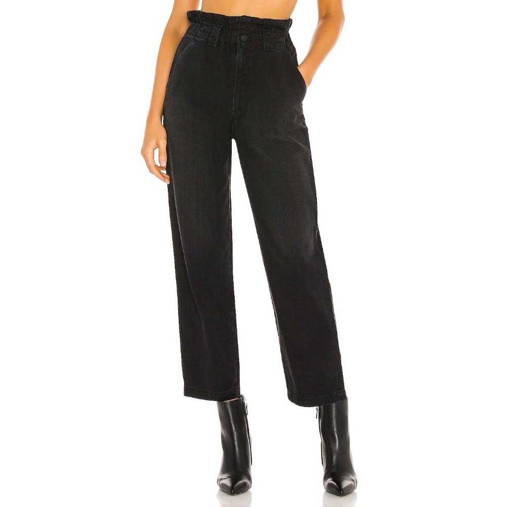 Mother The Yo-Yo Raffle Greaser Ankle Jeans in Blackout Size 26